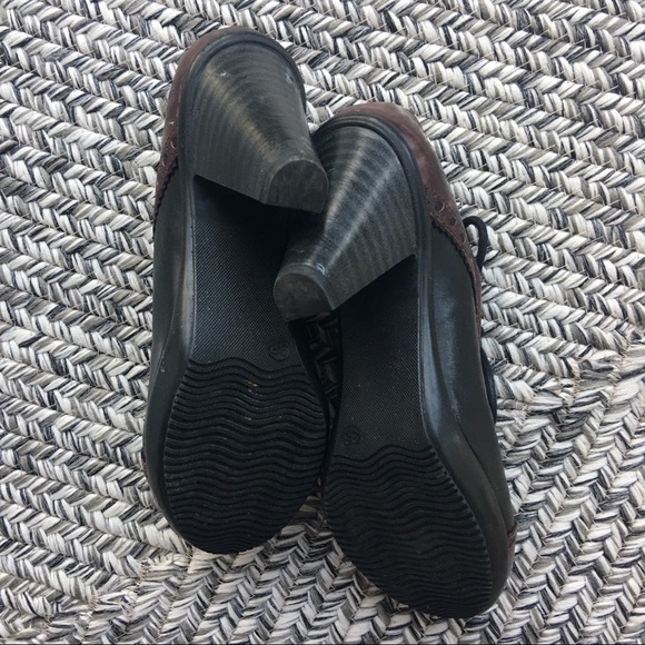 Vapesol Shoes - Two Tone Leather Lace-Up Booties - Picture 4 of 5